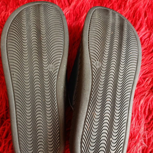 Leather slippers No.44 used, dark blue