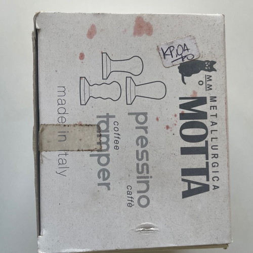 Motta Coffee Tamper with Black Wooden Handle and Inox Base 52mm New