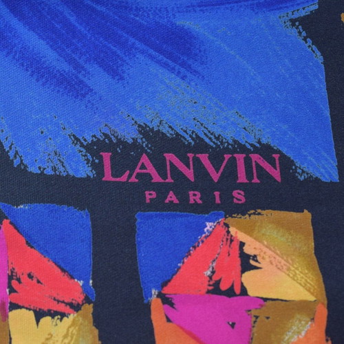 Lanvin Paris Vintage Silk Floral Square Scarf like new
