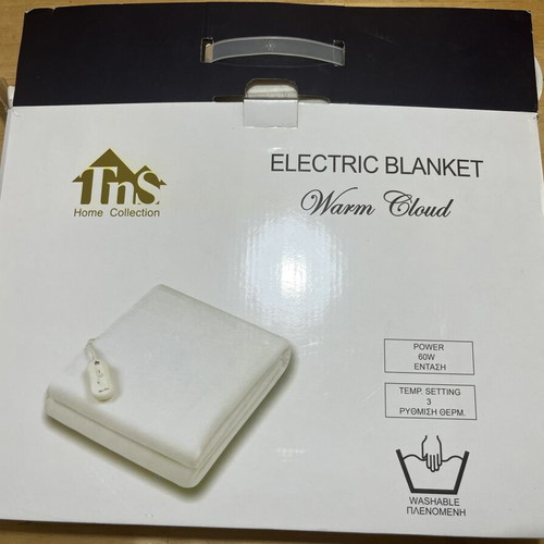 Electric blanket single bed used, 150x180cm, one elastic torn