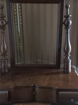 French tabletop dressing table used, missing mirror