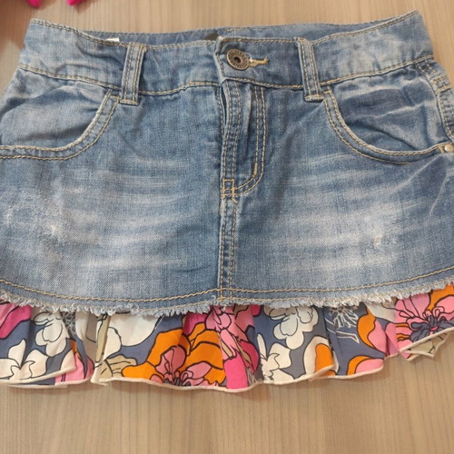 Benetton denim skirt used for girls 6-7 years, blue