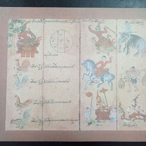 Tai Zodiac Calendar used, Year of the Rooster print