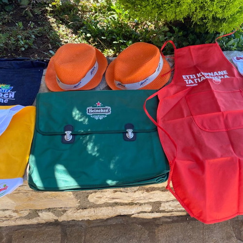 Advertising items new collection with bags, hats and shirt