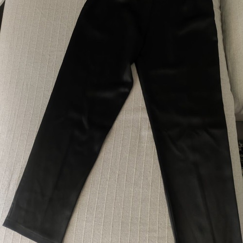 Satin suit new, black, slim fit jacket and pants
