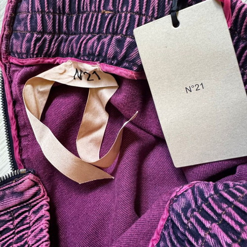 No 21 designer denim fuchsia skirt new