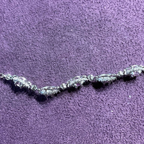 Silver bracelet with natural red sapphires and certificate of authenticity