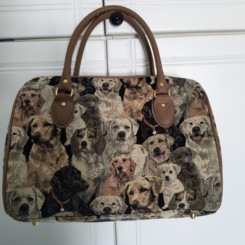 Women's handbag with dog pattern new