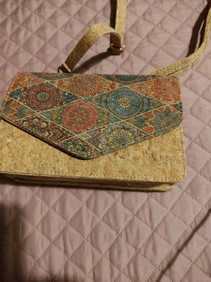 Women's crossbody bag like new, brown, with wallet and small pouch