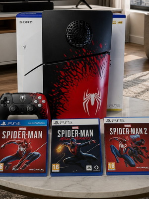 PlayStation 5 Slim Disk Edition 1TB σαν καινούργιο με πακέτο Spider-Man 2