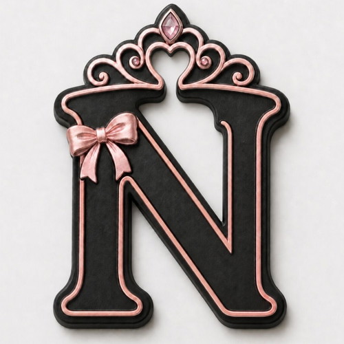 N Princess New Driver Sign for Car Windshield ASA Carbon Fiber