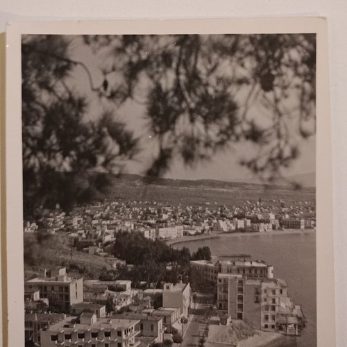 Loutraki Postcard black and white used, general view
