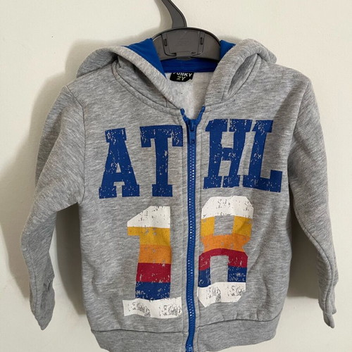 Funky boy's grey sweatshirt used, 2y