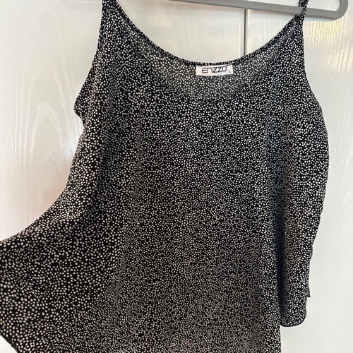 Polka dot blouse size large, thin airy fabric