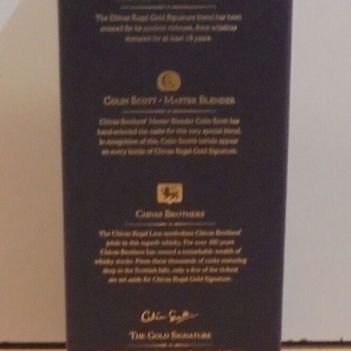 Chivas Regal 18 Years Scotch Whisky Empty Bottle Case Like New