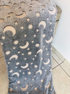 Children's room set used with glow-in-the-dark rug and blanket