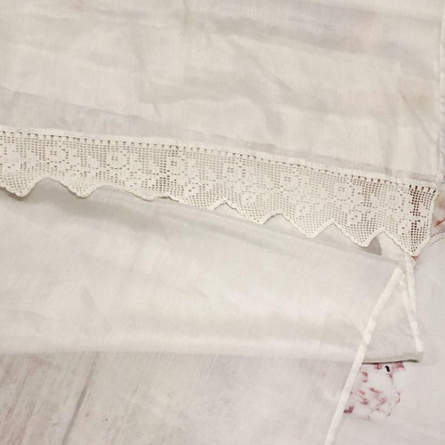 Set of 2 used cotton salon napkins 101x61 cm