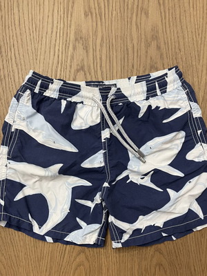 Vilebrequin kids' swim shorts size 10, ages 8-10, blue and white