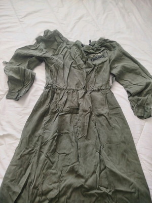 Zara Trafaluk midi dress khaki like new, size large