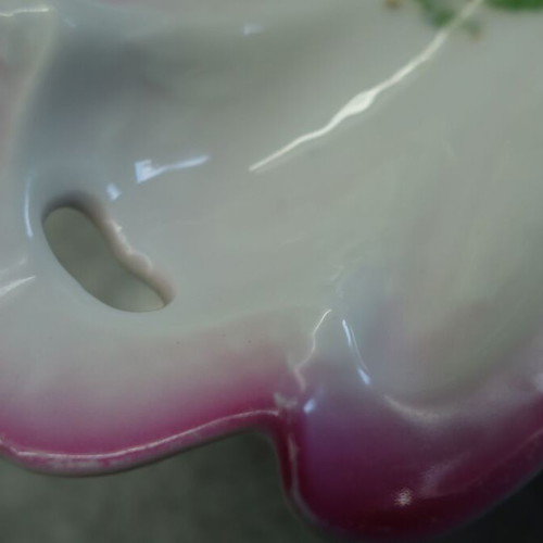 Oval bowl with roses used, Bavaria vintage porcelain