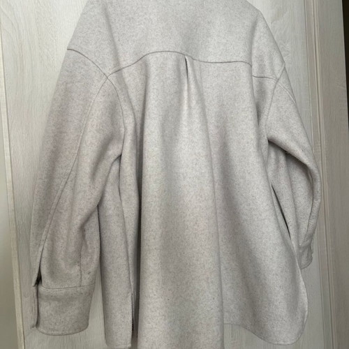 Zara jacket light grey small used, wool texture, oversize fit