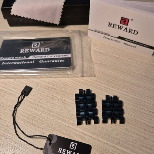 Ανδρικό ρολόι REWARD VIP τετράγωνο μπλε/gold ολοκαίνουργιο