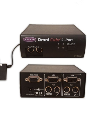 Belkin Omni Cube 2-Port KVM switch για PS/2 και VGA