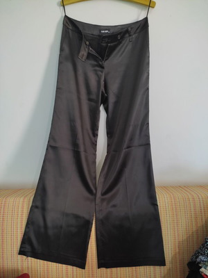 Satin pants used, brown, size 38