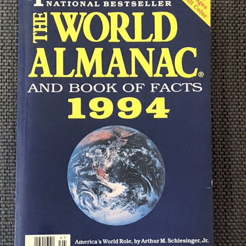 The World Almanac and Book of Facts 1994 used, English