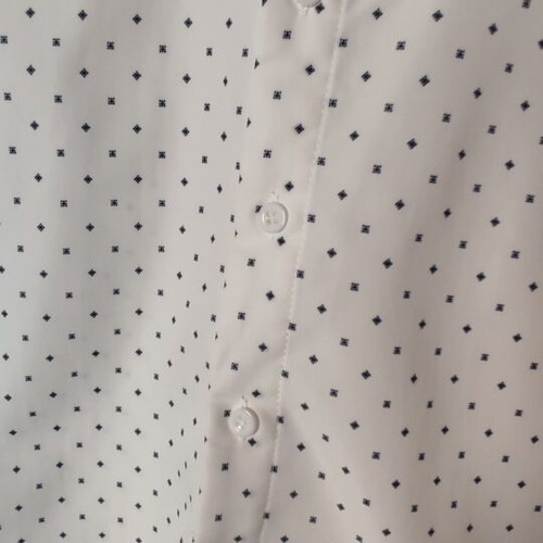 Shein white short-sleeve shirt with pattern size S like new