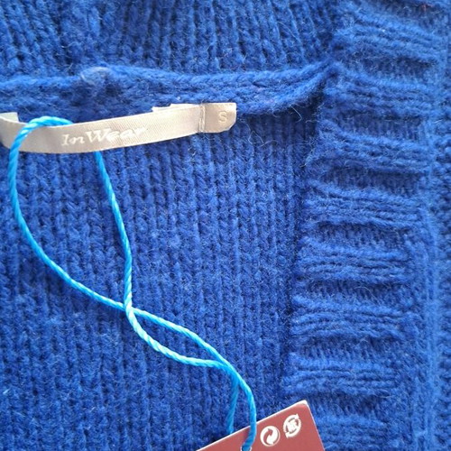 In Wear wool and cashmere sweater with hood, new, blue, size S
