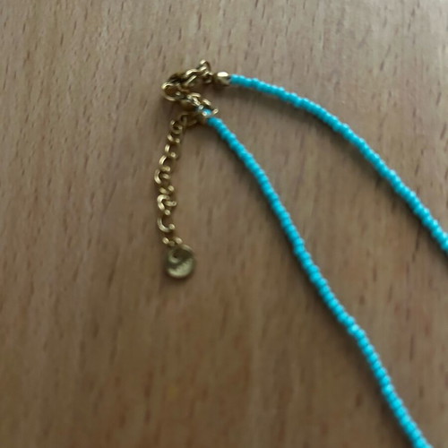 Summer necklace in turquoise with a pearl, new