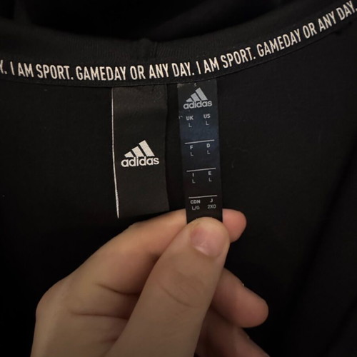 Adidas ελαφριά ζακέτα με κουκούλα και φερμουάρ Large σαν καινούργιο, μαύρο