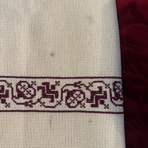 Handmade large table runner hand embroidered like new