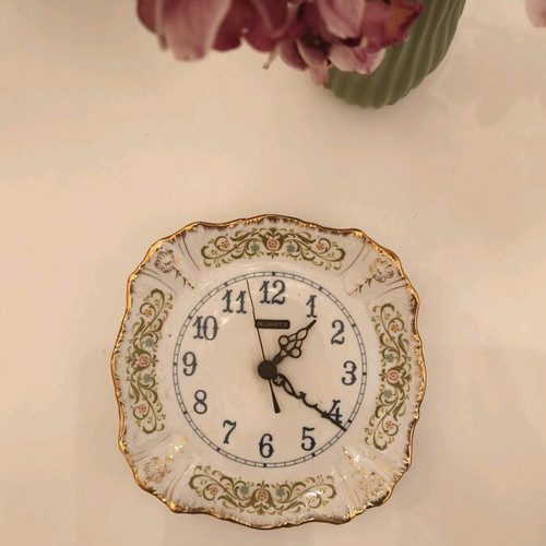 Porcelain wall clock used 70s-80s, rare