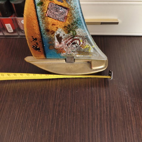 Handmade Blown Glass Sailboat Like New