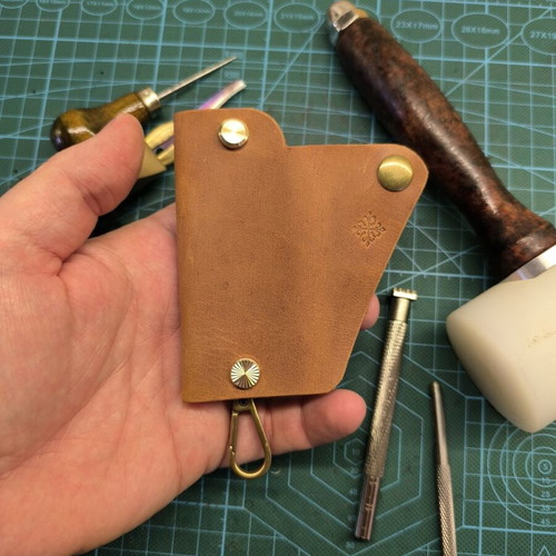 Handmade EDC leather key wallet, custom order
