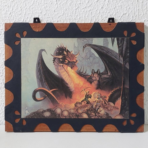 Vintage decorative frame Dragon's Lair by Matt Stawicki like new