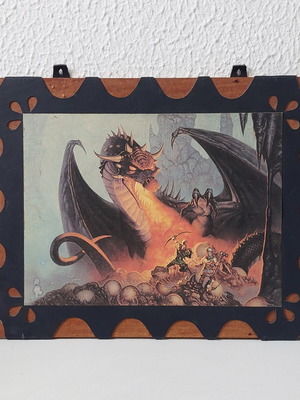 Vintage decorative frame Dragon's Lair by Matt Stawicki like new