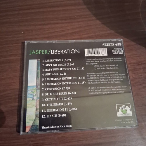 Jasper Liberation CD 1996 UK progressive rock like new