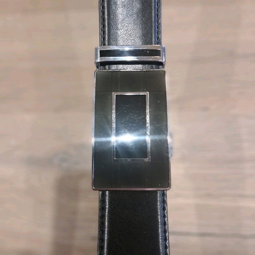 PHILIPSONS men's leather belt with automatic buckle like new, black