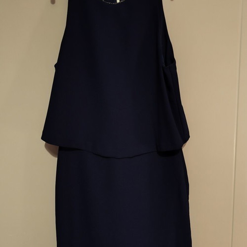 Mango mini dress like new, dark blue crepe fabric