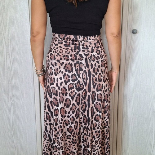 One-piece dress black and animal print new