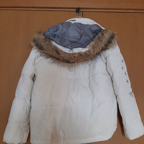 Vintage women's snow jacket medium like new, white and gray