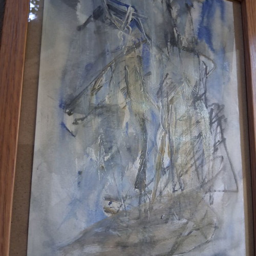 Painting "Karavia" framed, like new, 22×27cm