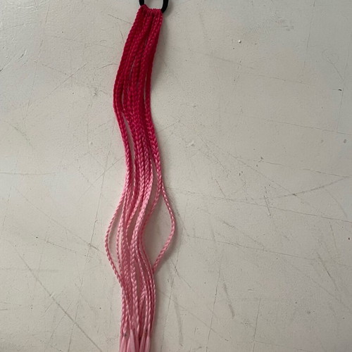 Braid fuchsia pink ponytail new with hair tie