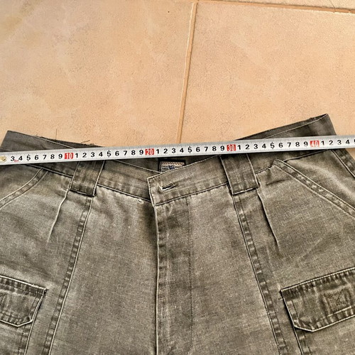 Men's Grey Washed Denim Cargo Bermuda Shorts size L used