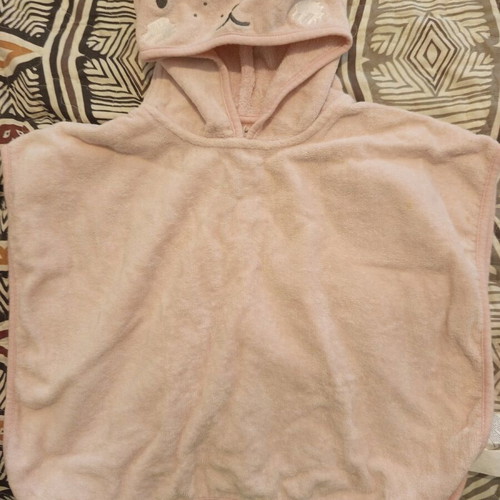 Baby hooded towel with bunny design like new, up to 2 years