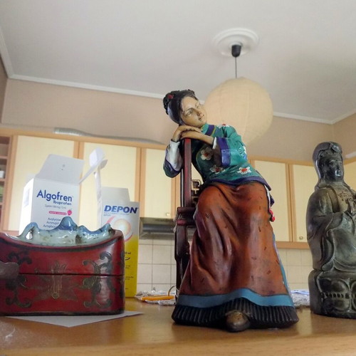 Chinese figurine used, vintage, hard material, 16 cm