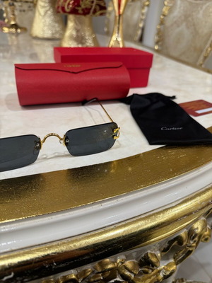 Cartier sunglasses new, black and gold